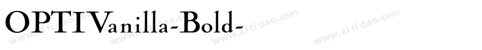 OPTIVanilla-Bold字体转换