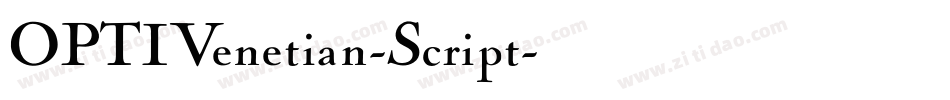 OPTIVenetian-Script字体转换