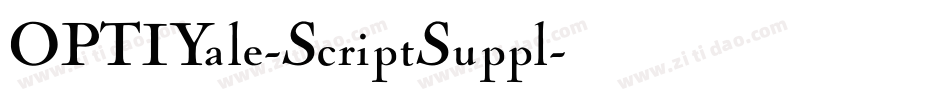 OPTIYale-ScriptSuppl字体转换