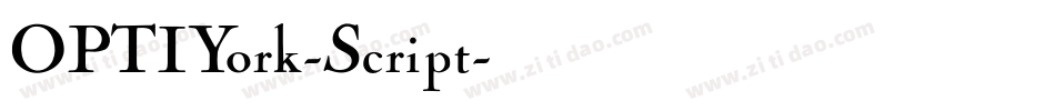 OPTIYork-Script字体转换