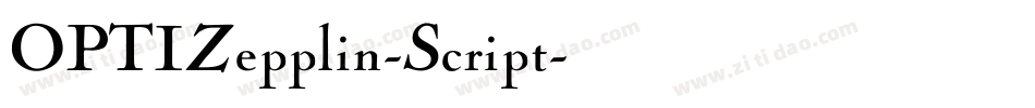 OPTIZepplin-Script字体转换