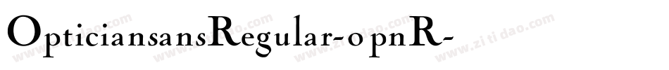 OpticiansansRegular-0pnR字体转换