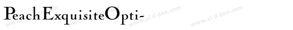 PeachExquisiteOpti字体转换