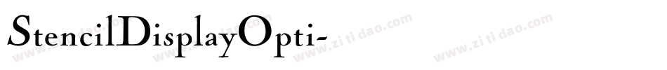 StencilDisplayOpti字体转换