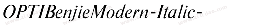 OPTIBenjieModern-Italic字体转换