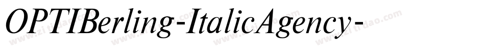 OPTIBerling-ItalicAgency字体转换