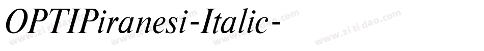 OPTIPiranesi-Italic字体转换