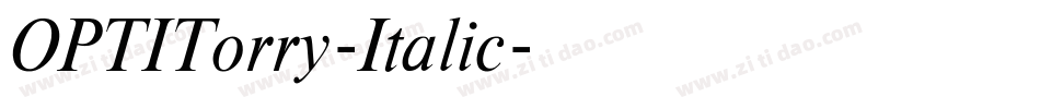 OPTITorry-Italic字体转换