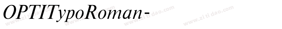 OPTITypoRoman字体转换
