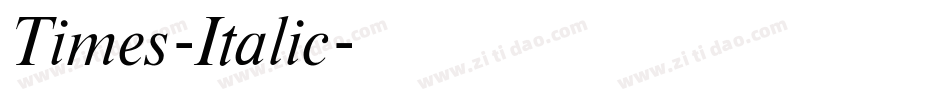 Times-Italic字体转换