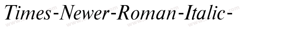 Times-Newer-Roman-Italic字体转换