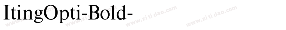 ItingOpti-Bold字体转换