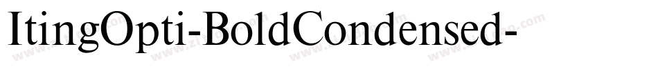 ItingOpti-BoldCondensed字体转换