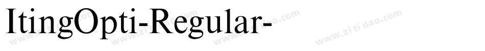 ItingOpti-Regular字体转换