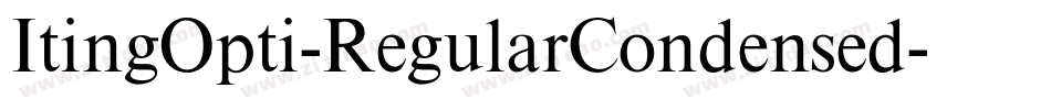 ItingOpti-RegularCondensed字体转换