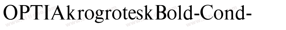OPTIAkrogroteskBold-Cond字体转换