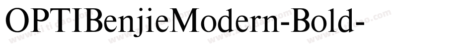 OPTIBenjieModern-Bold字体转换