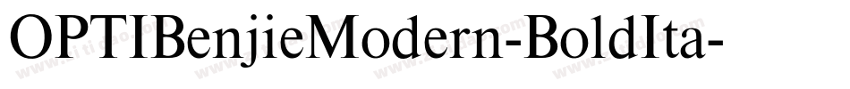 OPTIBenjieModern-BoldIta字体转换