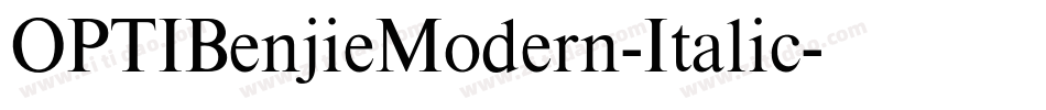 OPTIBenjieModern-Italic字体转换