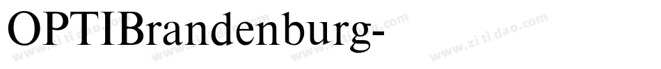 OPTIBrandenburg字体转换