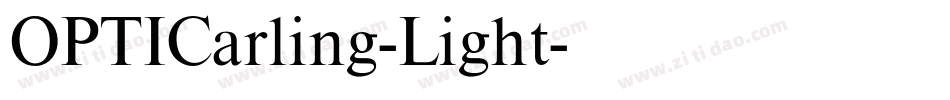 OPTICarling-Light字体转换
