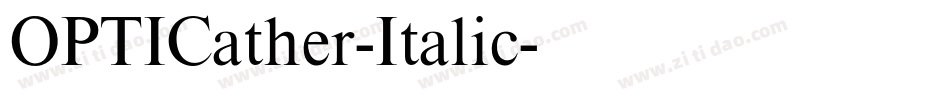 OPTICather-Italic字体转换