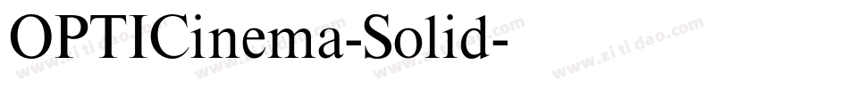 OPTICinema-Solid字体转换