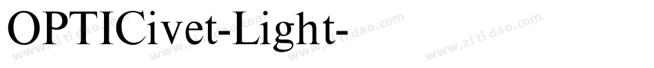 OPTICivet-Light字体转换