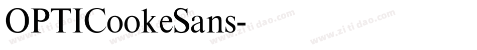 OPTICookeSans字体转换