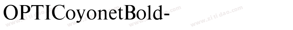 OPTICoyonetBold字体转换