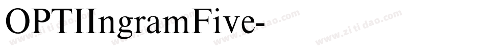 OPTIIngramFive字体转换