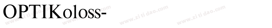 OPTIKoloss字体转换
