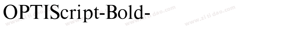 OPTIScript-Bold字体转换