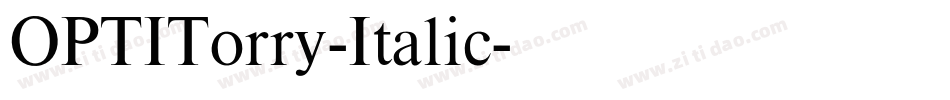 OPTITorry-Italic字体转换