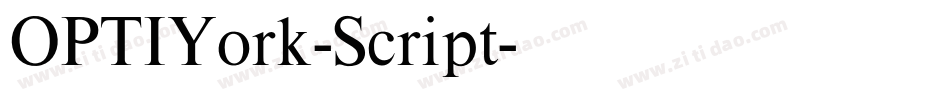 OPTIYork-Script字体转换