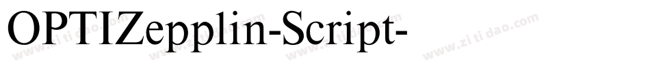 OPTIZepplin-Script字体转换