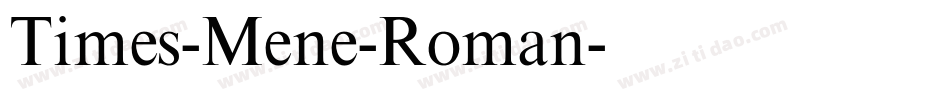 Times-Mene-Roman字体转换