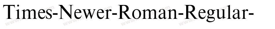 Times-Newer-Roman-Regular字体转换