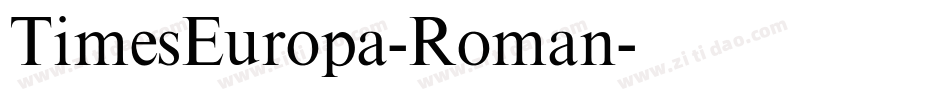 TimesEuropa-Roman字体转换