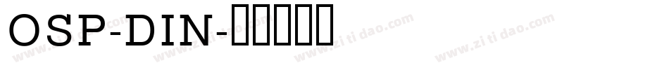 OSP-DIN字体转换