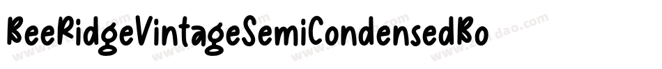BeeRidgeVintageSemiCondensedBold-vyWD字体转换