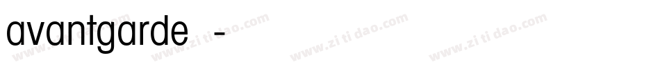 avantgarde字库字体转换