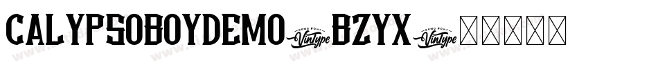 CalypsoBoyDemo-BzYx字体转换