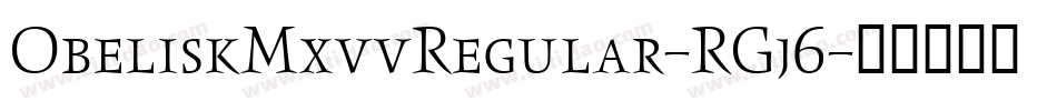 ObeliskMxvvRegular-RGj6字体转换