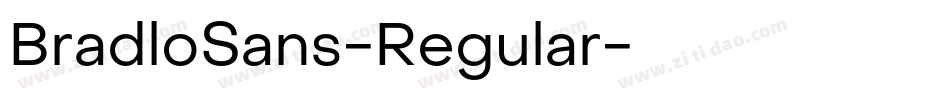 BradloSans-Regular字体转换