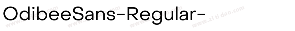 OdibeeSans-Regular字体转换