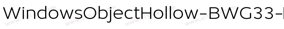 WindowsObjectHollow-BWG33字体转换