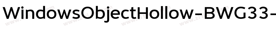 WindowsObjectHollow-BWG33字体转换