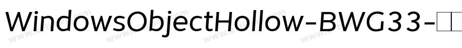 WindowsObjectHollow-BWG33字体转换