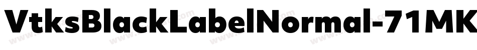 VtksBlackLabelNormal-71MK字体转换